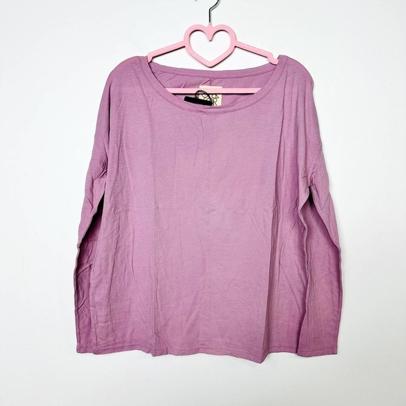 Chaser Tops - Chaser NWT Boat Neck Dolman Long Sleeve Casual Pullover Top Mauve Pink Sz Small